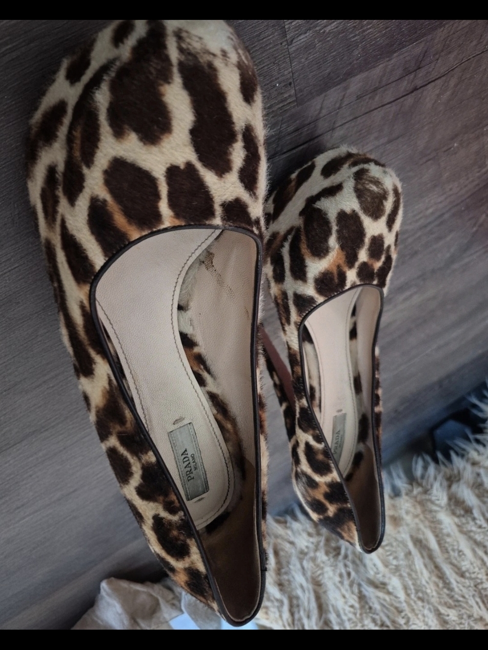Prada Vintage Leopard Print Platform Stiletto Made In Italy-Size 40. US Size 9.5 - Picture 6 of 11